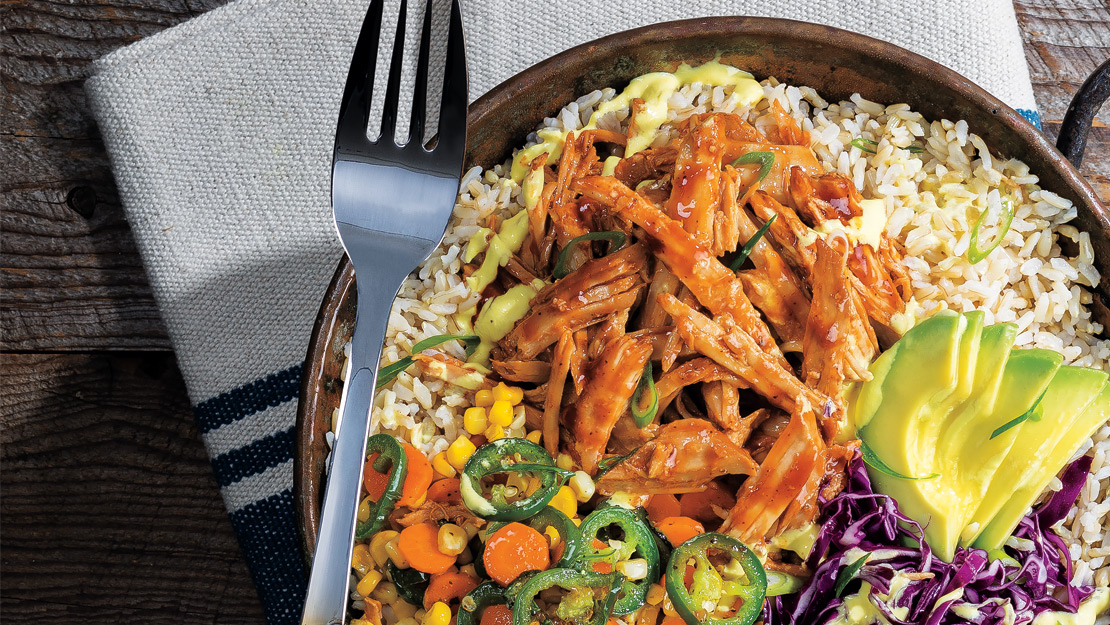 Slow Cooker BBQ Pulled Pork Bowl