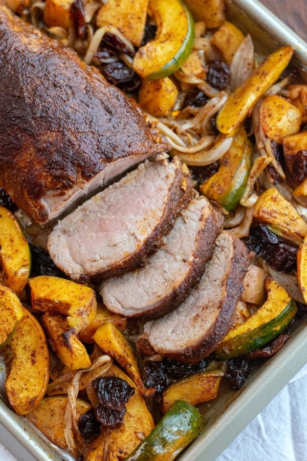 Sheet Pan Pork Tenderloin & Apples