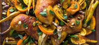 Spiced Marinated Chicken With Orange, Fennel & Zucchini