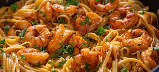One-Pot Smoky Shrimp Linguine