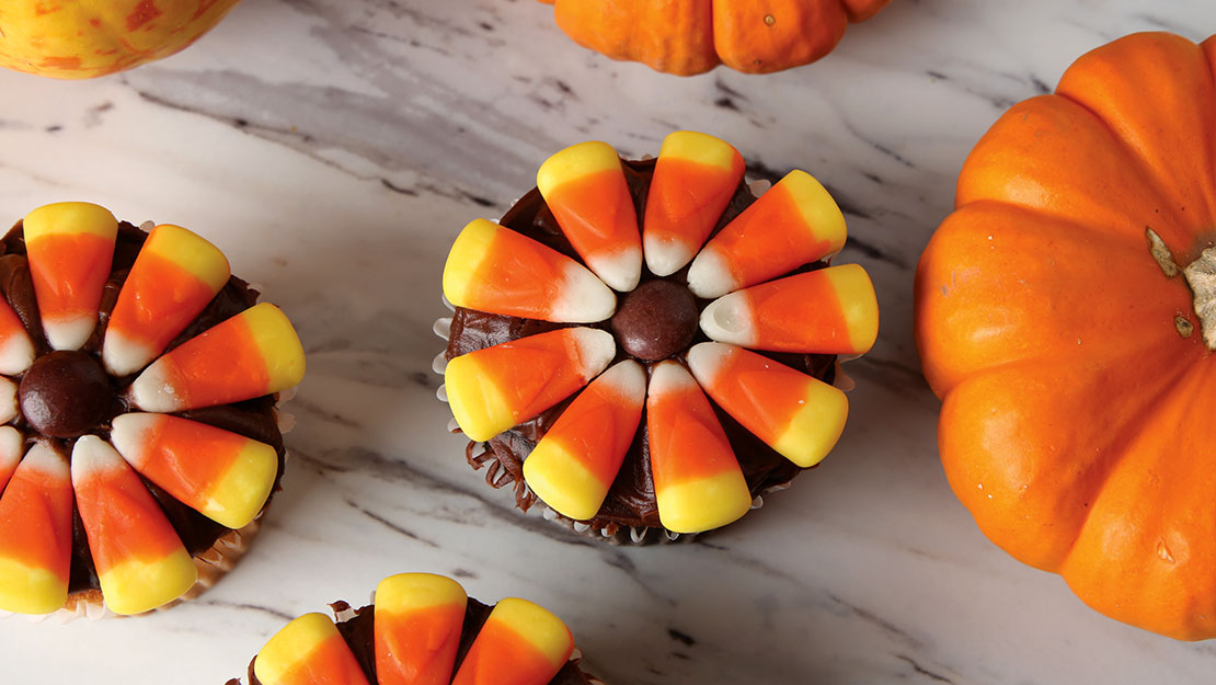 Fall Flower Cupcakes