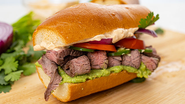 Grilled Mexican Steak Torta