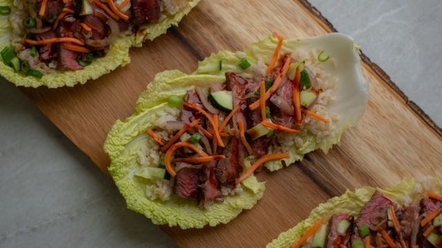 Thai Beef Cabbage Wraps